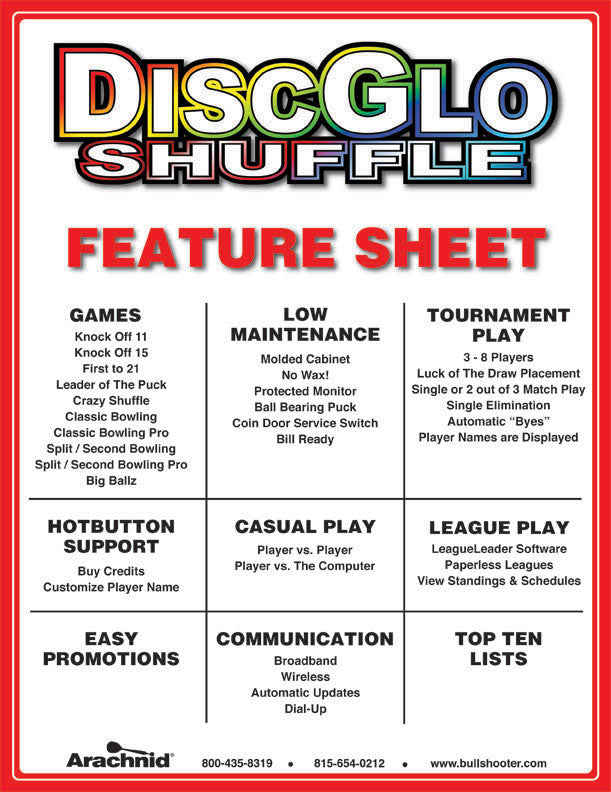 Arachnid DiscGlo Shuffleboard