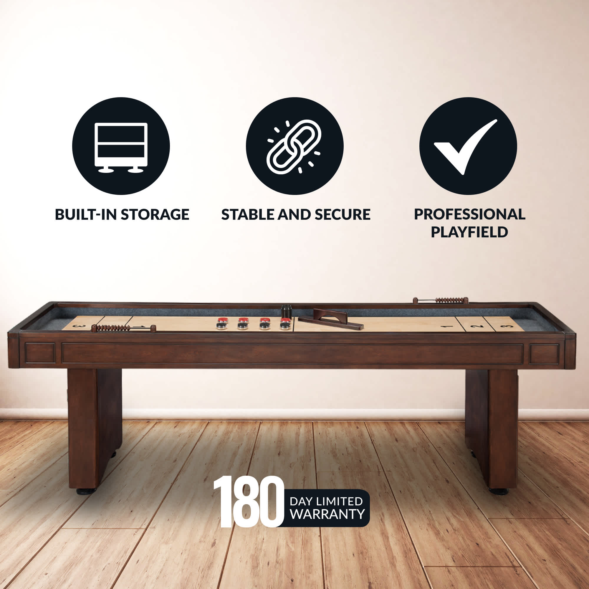 Hathaway Austin 9-ft Shuffleboard Table