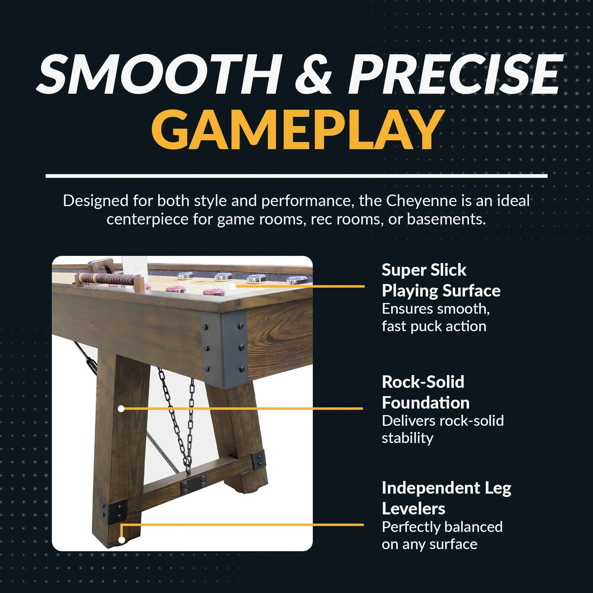 Hathaway Cheyenne Shuffleboard Table