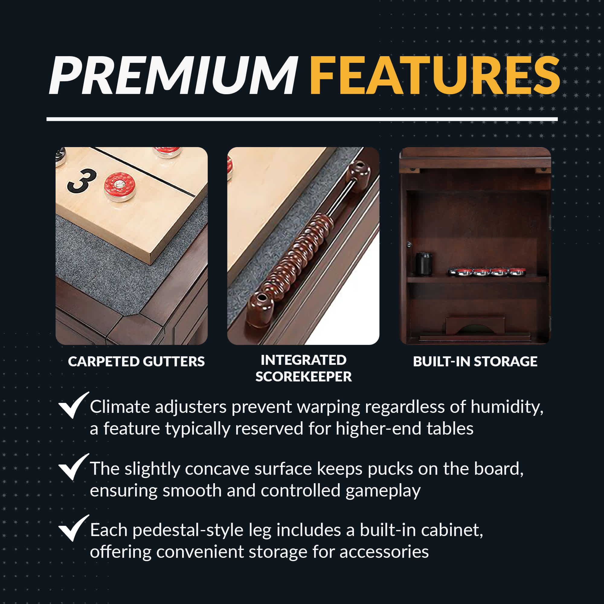 Hathaway Austin 9-ft Shuffleboard Table