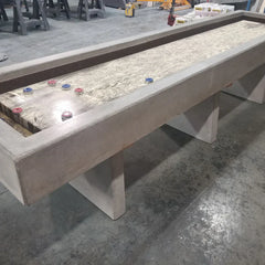 Stone Age Concrete Outdoor Shuffleboard Table