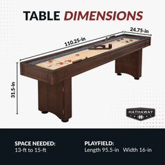 Hathaway Austin 9-ft Shuffleboard Table